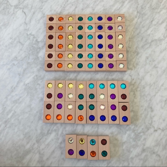 Montessori Building Color Gem Blocks - Picture 2 of 16